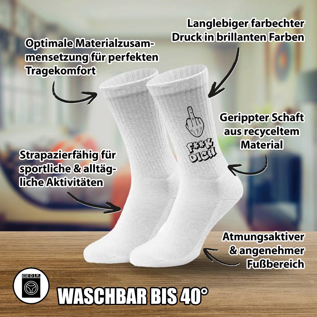Socken - F**k Dich (Mittelfinger)