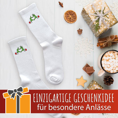 Socken - Grinch - Hand-Herz