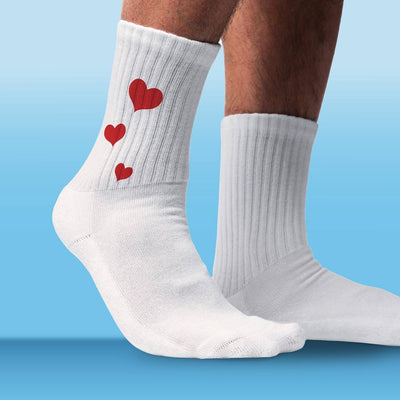 Socken - Herzen (rot)