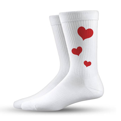 Socken - Herzen (rot)