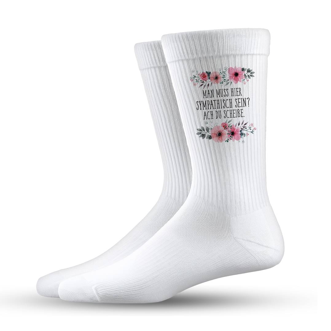 Socken - Man muss hier sympathisch sein? Ach du Scheiße - blumig