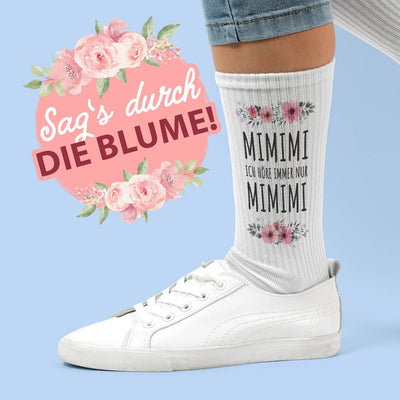 Socken - Mimimi Ich höre immer nur Mimimi - blumig