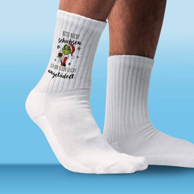 Socken - Miss Grinch - Bitte nicht schubsen, ich bin schon leicht angetüdelt