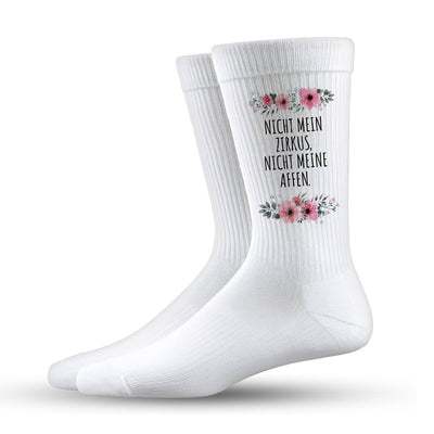 Socken - Nicht mein Zirkus, nicht meine Affen. - blumig