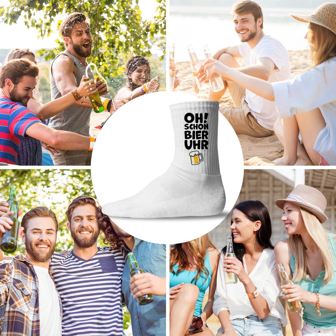 Socken - Oh! Schon Bier Uhr