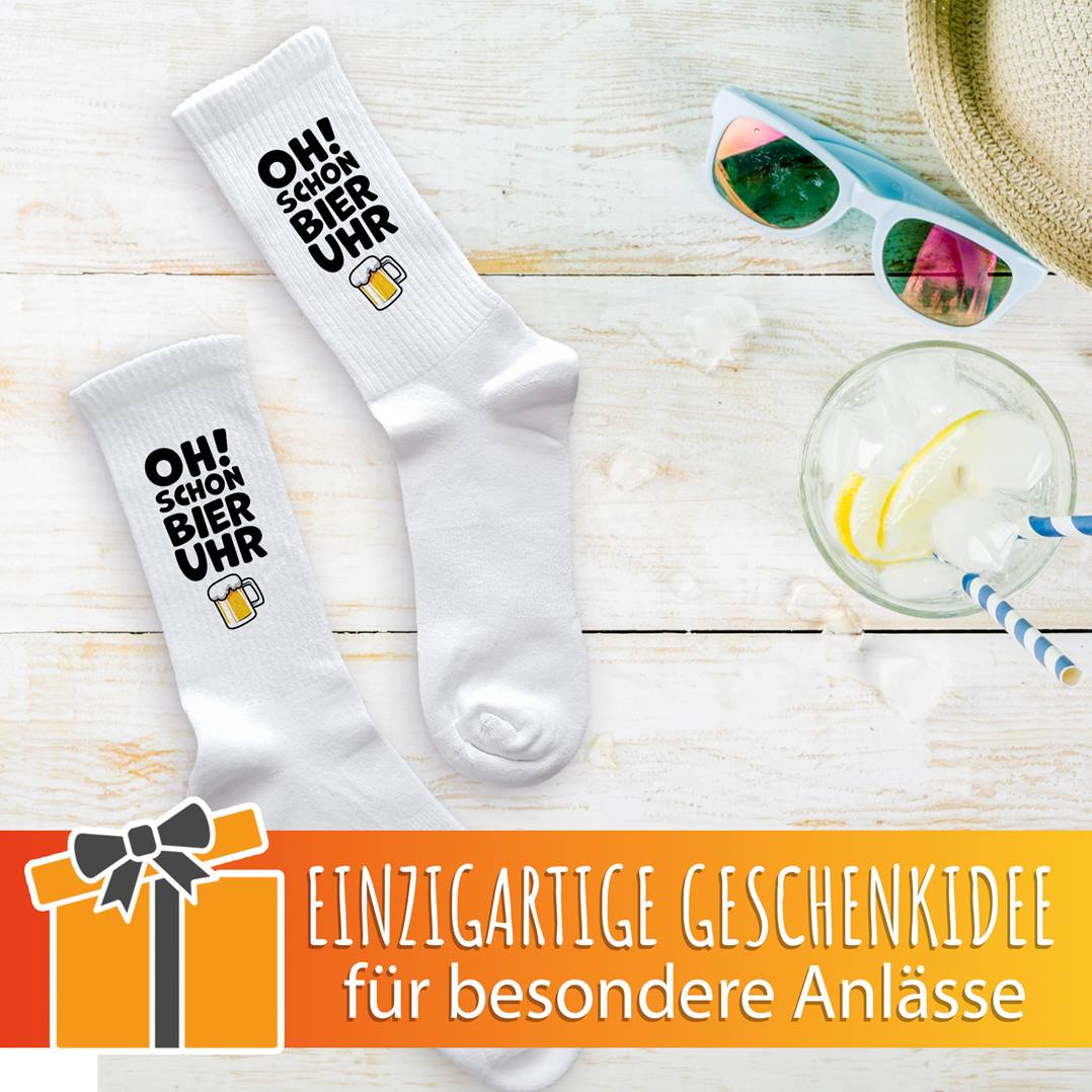 Socken - Oh! Schon Bier Uhr