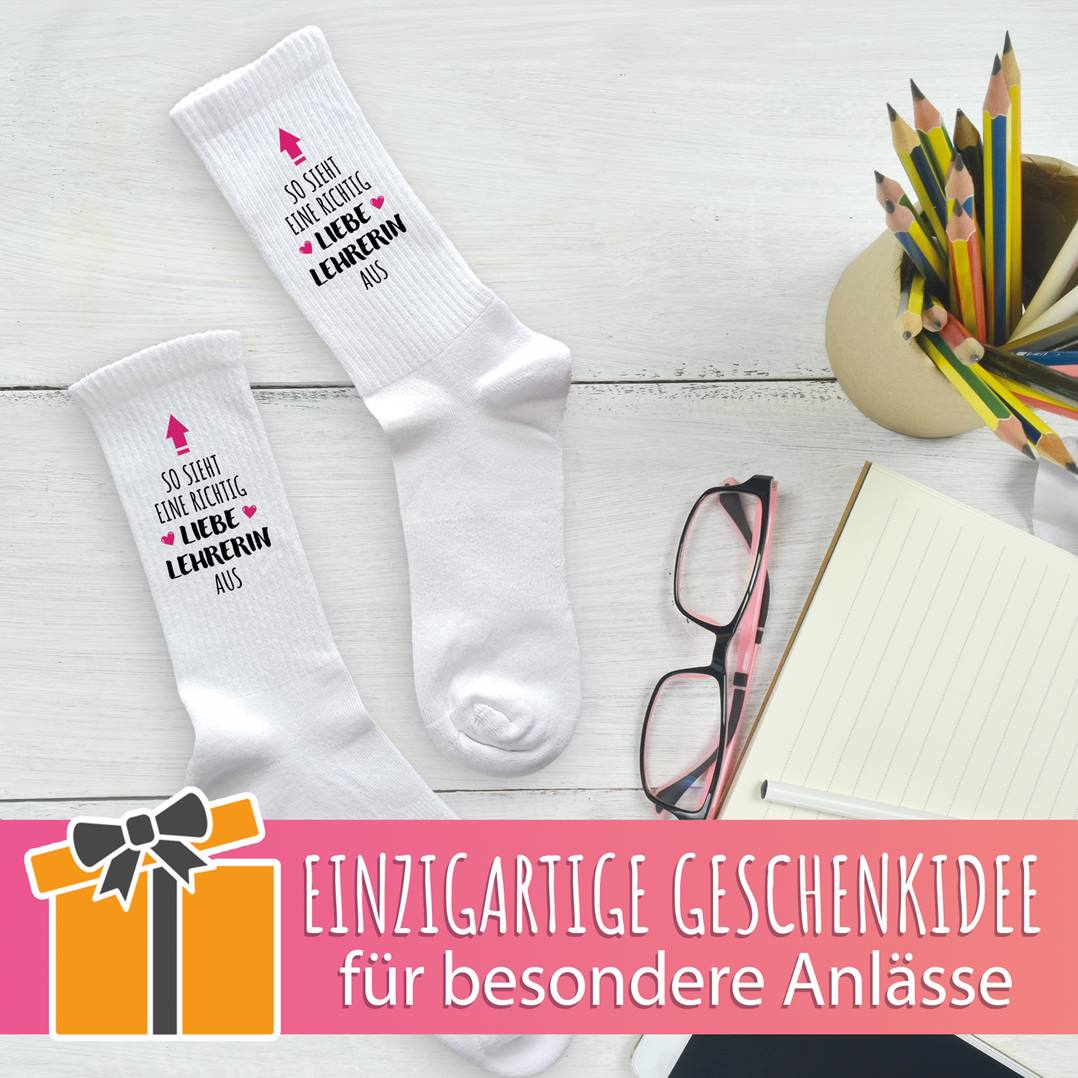 Socken - So sieht eine richtig liebe Lehrerin aus