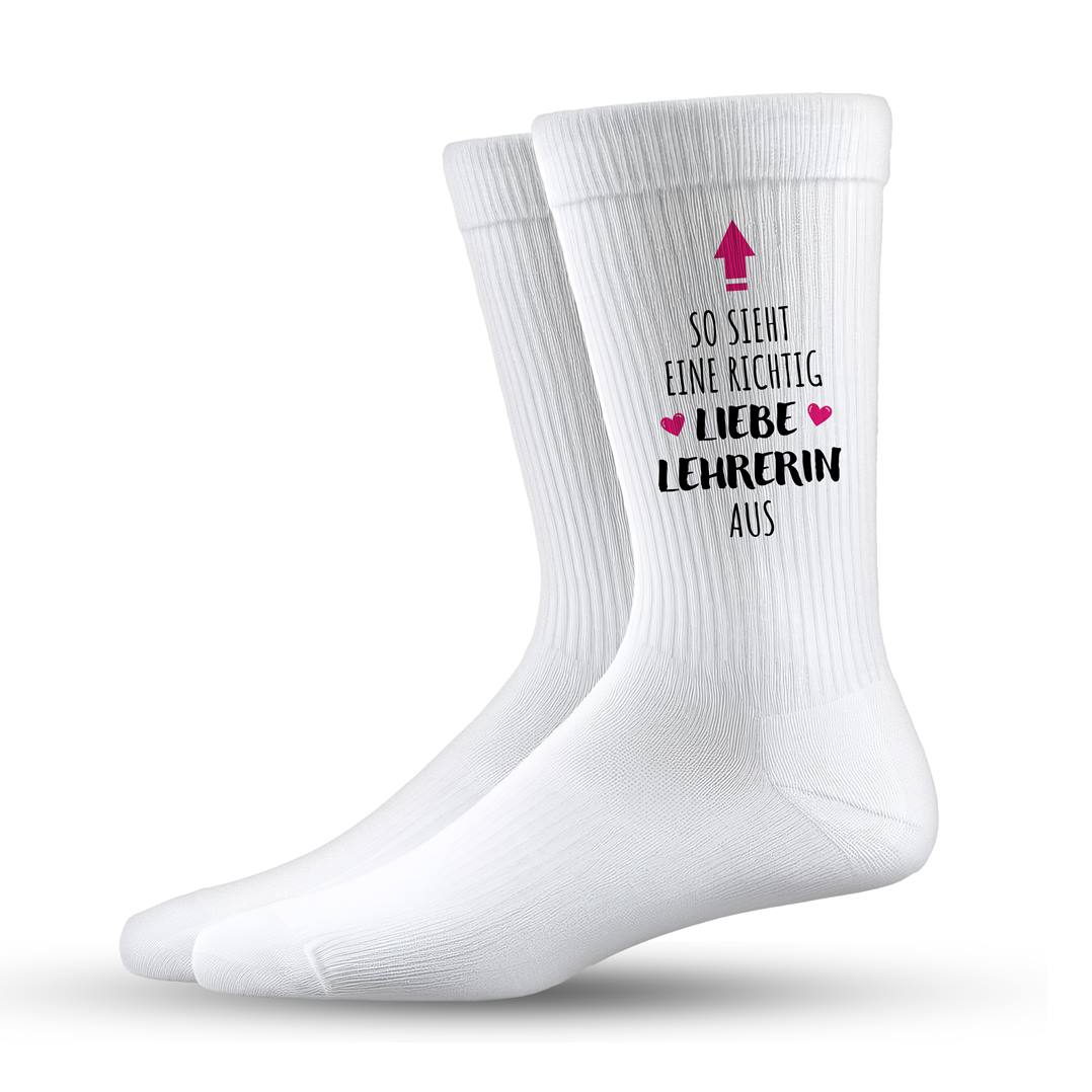 Socken - So sieht eine richtig liebe Lehrerin aus