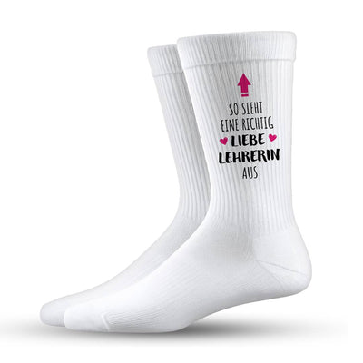 Socken - So sieht eine richtig liebe Lehrerin aus
