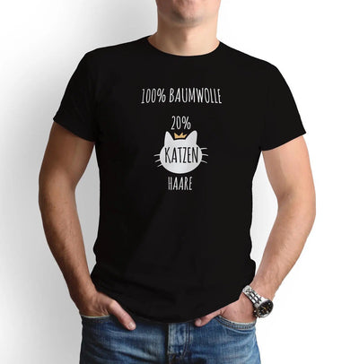 Bild: T-Shirt - 100% Baumwolle 20% Katzenhaare Geschenkidee
