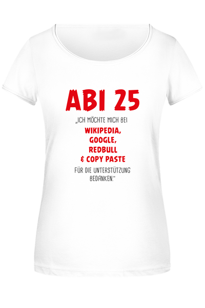 T-Shirt Damen - Abi 2025 Ich möchte mich bedanken