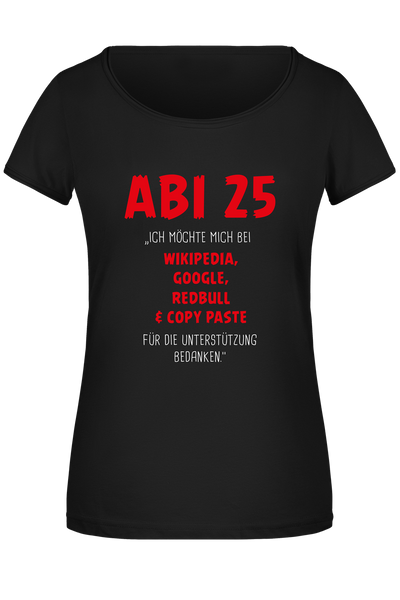 T-Shirt Damen - Abi 2025 Ich möchte mich bedanken