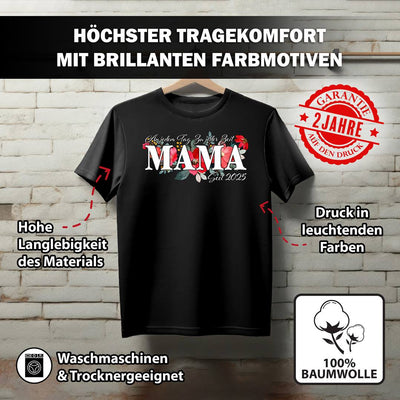 T-Shirt Damen - An jedem Tag, Zu jeder Zeit Mama seit 2025