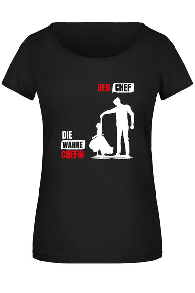 T-Shirt Damen - Der Chef, die wahre Chefin (Papa-Tochter)