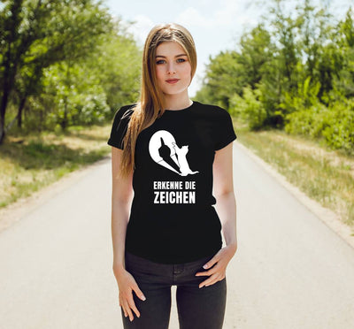 T-Shirt - Erkenne die Zeichen (Katze Schatten)