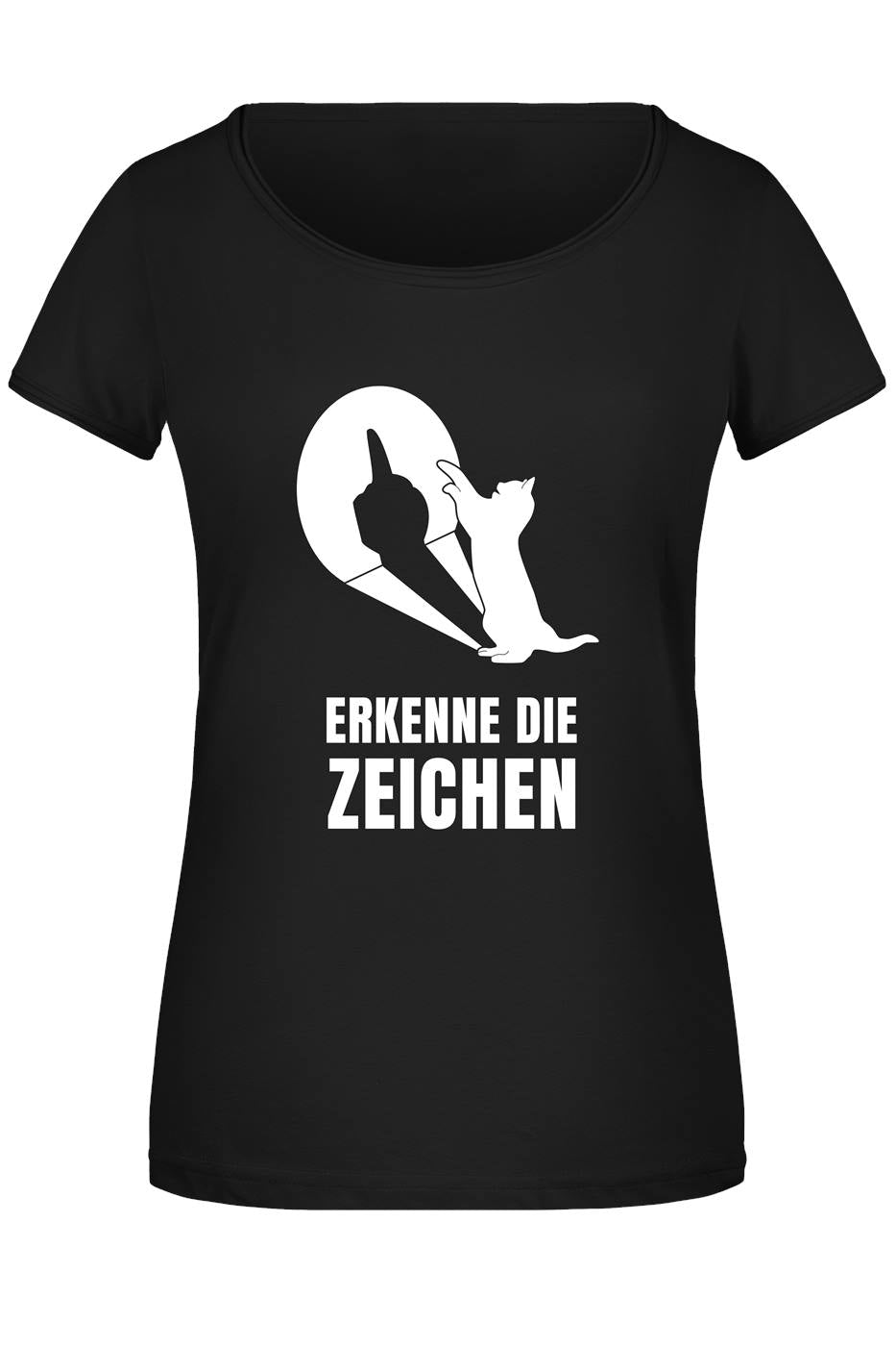 T-Shirt - Erkenne die Zeichen (Katze Schatten)