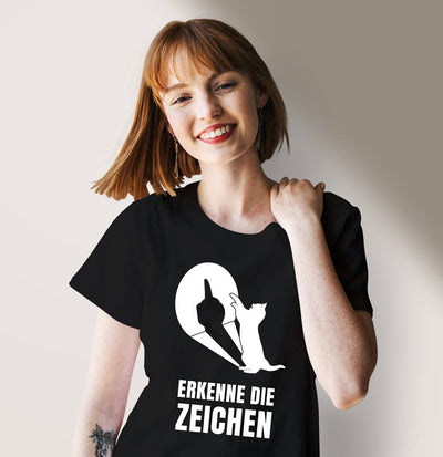 T-Shirt - Erkenne die Zeichen (Katze Schatten)
