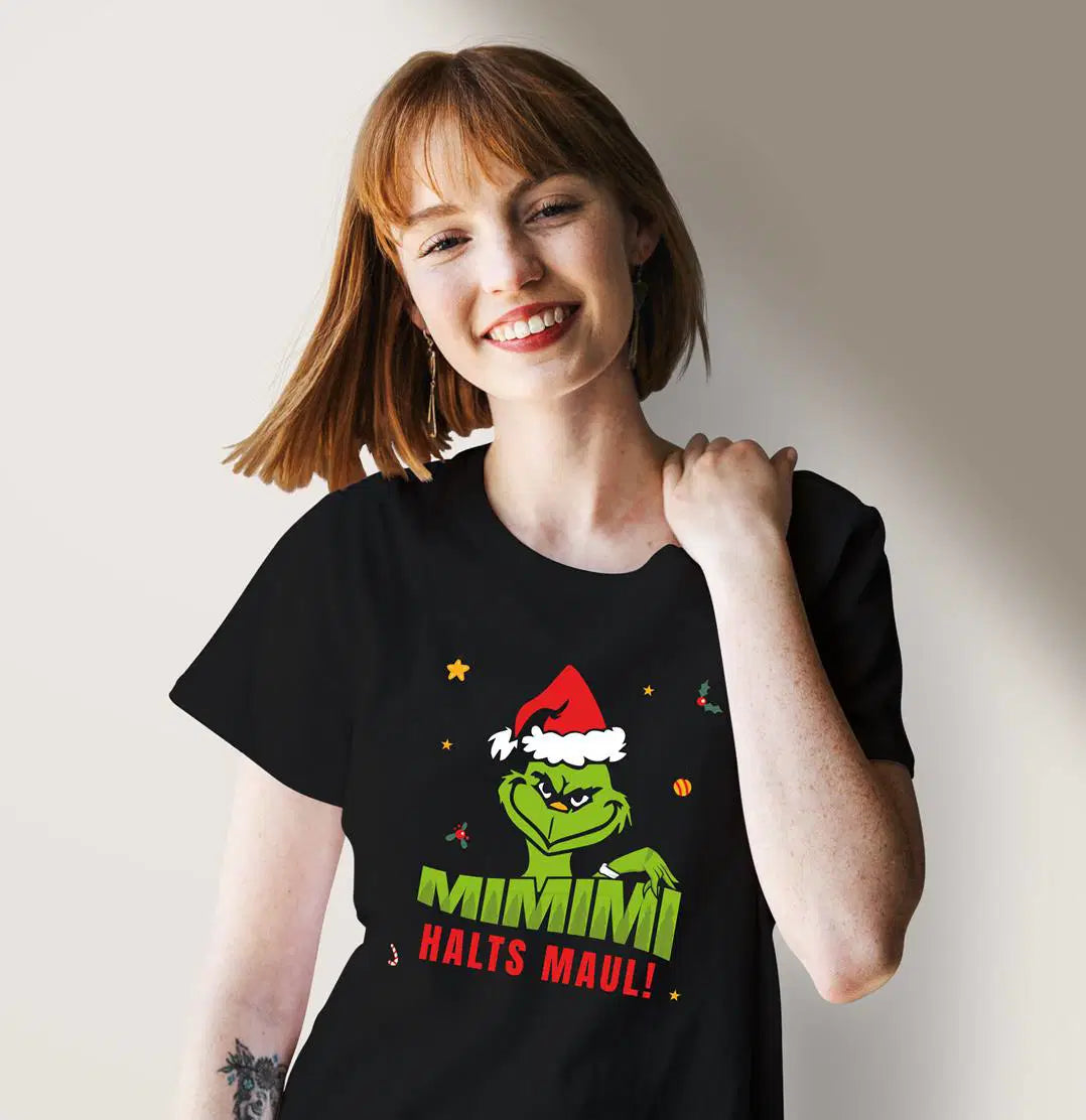 Bild: T-Shirt Damen - Grinch - Mimimi Halts Maul! Geschenkidee