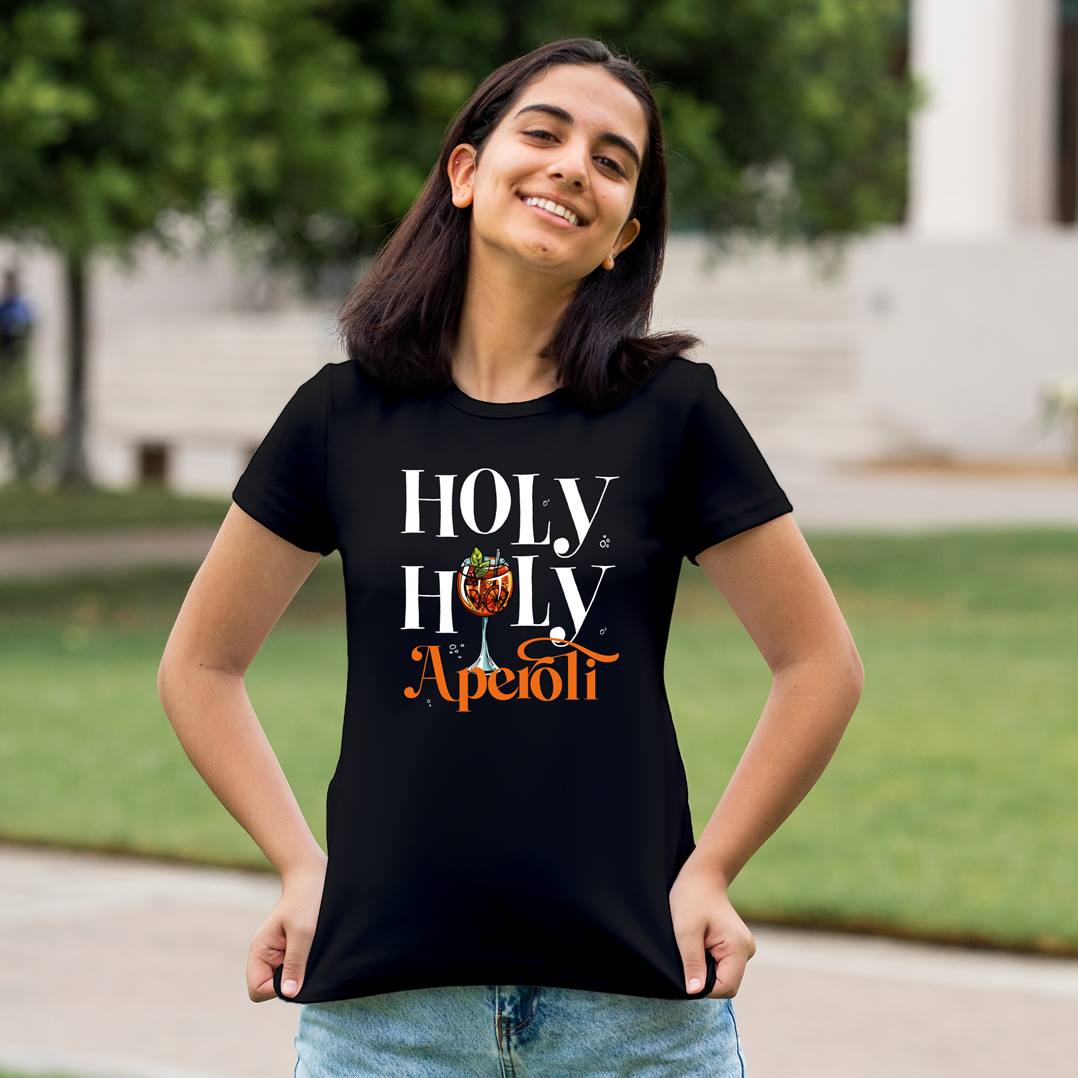 T-Shirt Damen „Holy Holy Aperoli“ – Lustiges Geschenk für Aperol