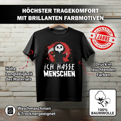Sensebald T-Shirt Damen - Ich hasse Menschen