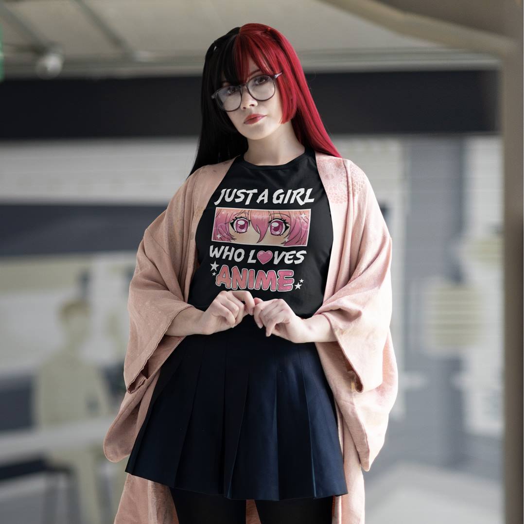 T-Shirt Damen - Just a girl who loves Anime