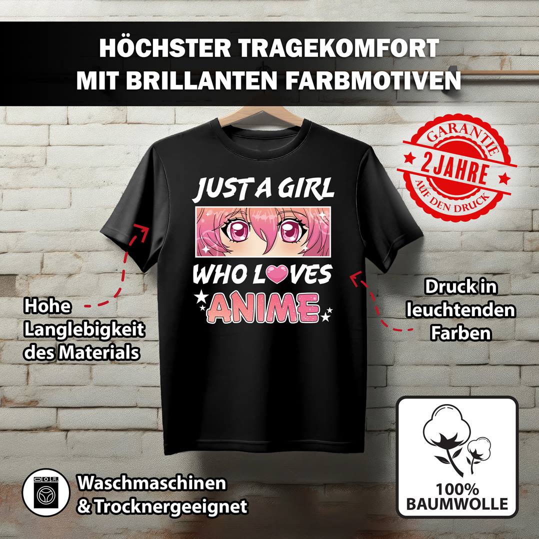T-Shirt Damen - Just a girl who loves Anime