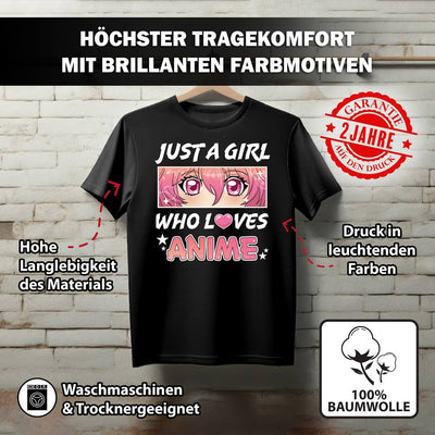 T-Shirt Damen - Just a girl who loves Anime