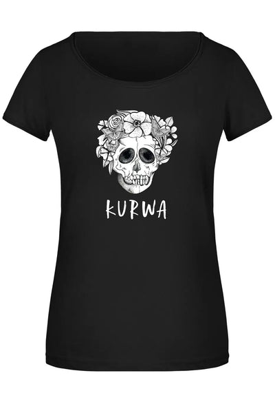 Bild: T-Shirt Damen - Kurwa - Totenkopf Geschenkidee