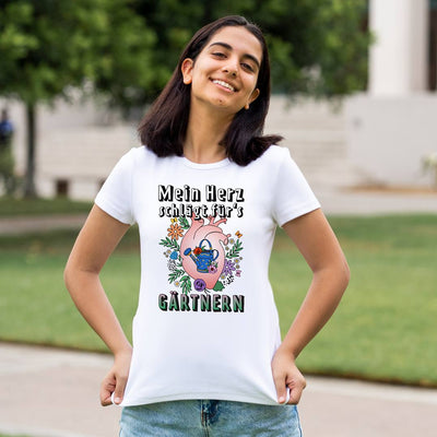 T-Shirt Damen - Mein Herz schlägt für's Gärtnern