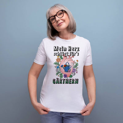 T-Shirt Damen - Mein Herz schlägt für's Gärtnern