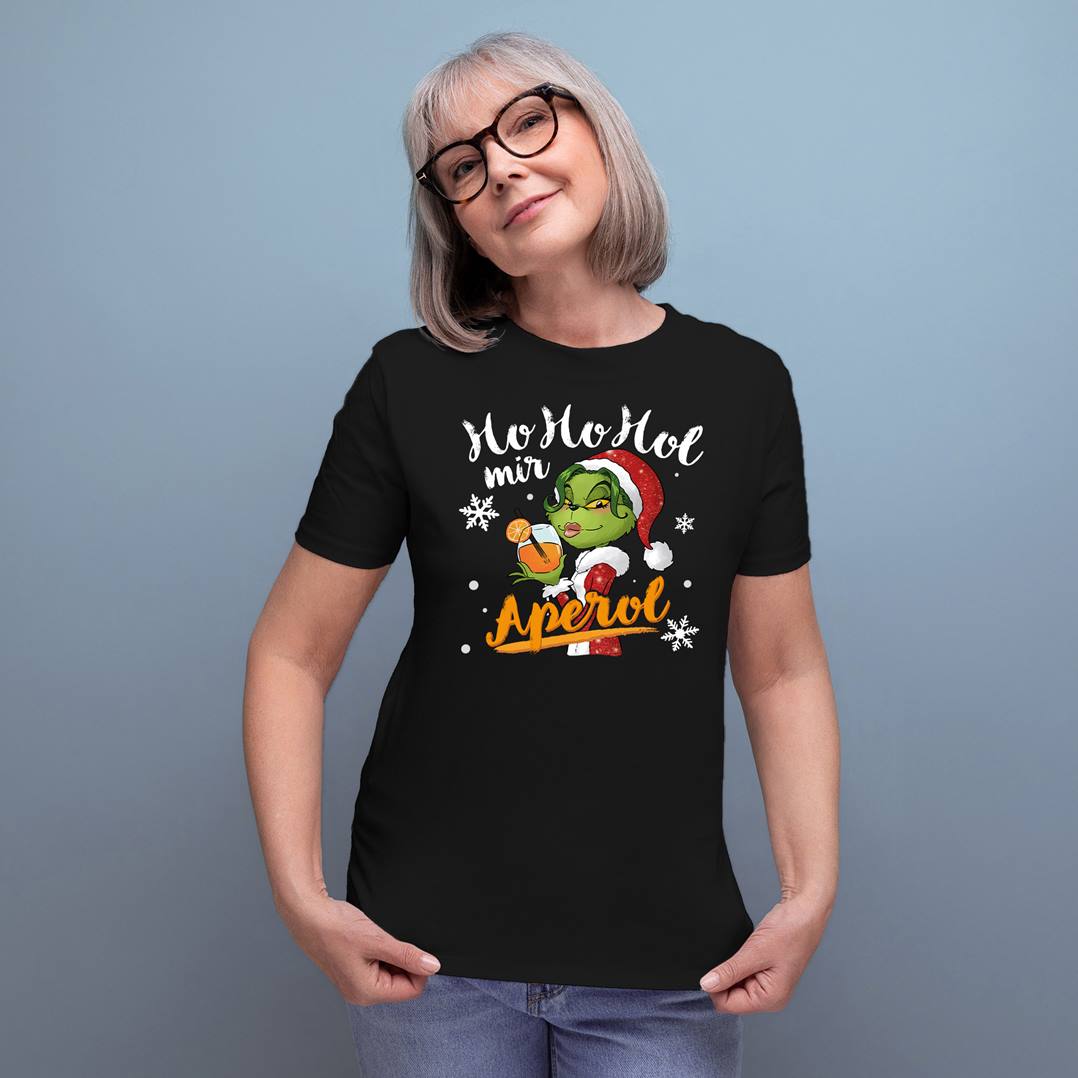 T-Shirt Damen - Miss Grinch - Ho Ho Hol mir Aperol