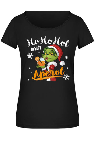 T-Shirt Damen - Miss Grinch - Ho Ho Hol mir Aperol