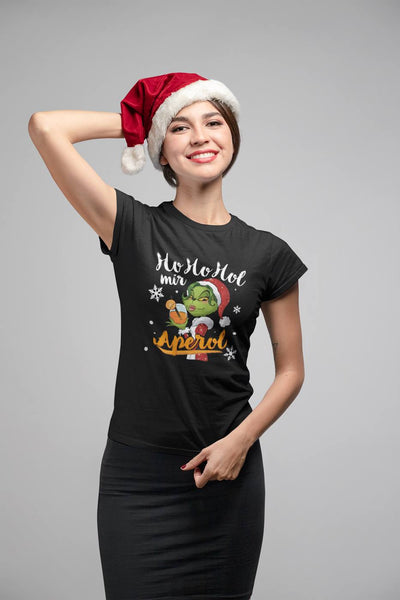 T-Shirt Damen - Miss Grinch - Ho Ho Hol mir Aperol