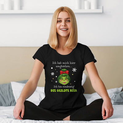 T-Shirt Damen - Miss Grinch - Ich hab mich umgesehen, ich bin eindeutig die Geilste hier