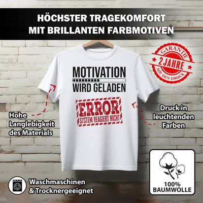 T-Shirt Damen - Motivation wird geladen... Error!