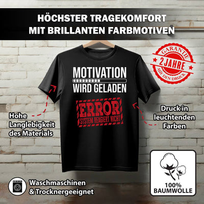T-Shirt Damen - Motivation wird geladen... Error!