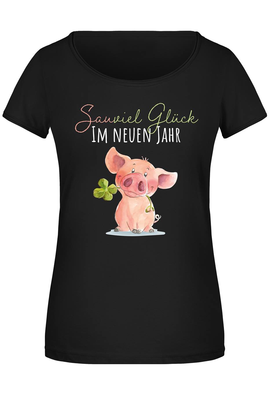 T-Shirt Damen - Sauviel Glück im neuen Jahr
