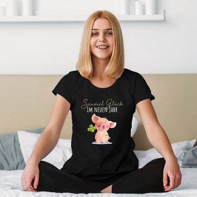 T-Shirt Damen - Sauviel Glück im neuen Jahr