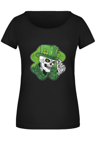 T-Shirt Damen - St. Patricks Day Skelett