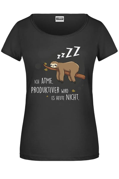 Bild: T-Shirt - Faultier Ich atme. Produktiver wird es heute nicht. Geschenkidee