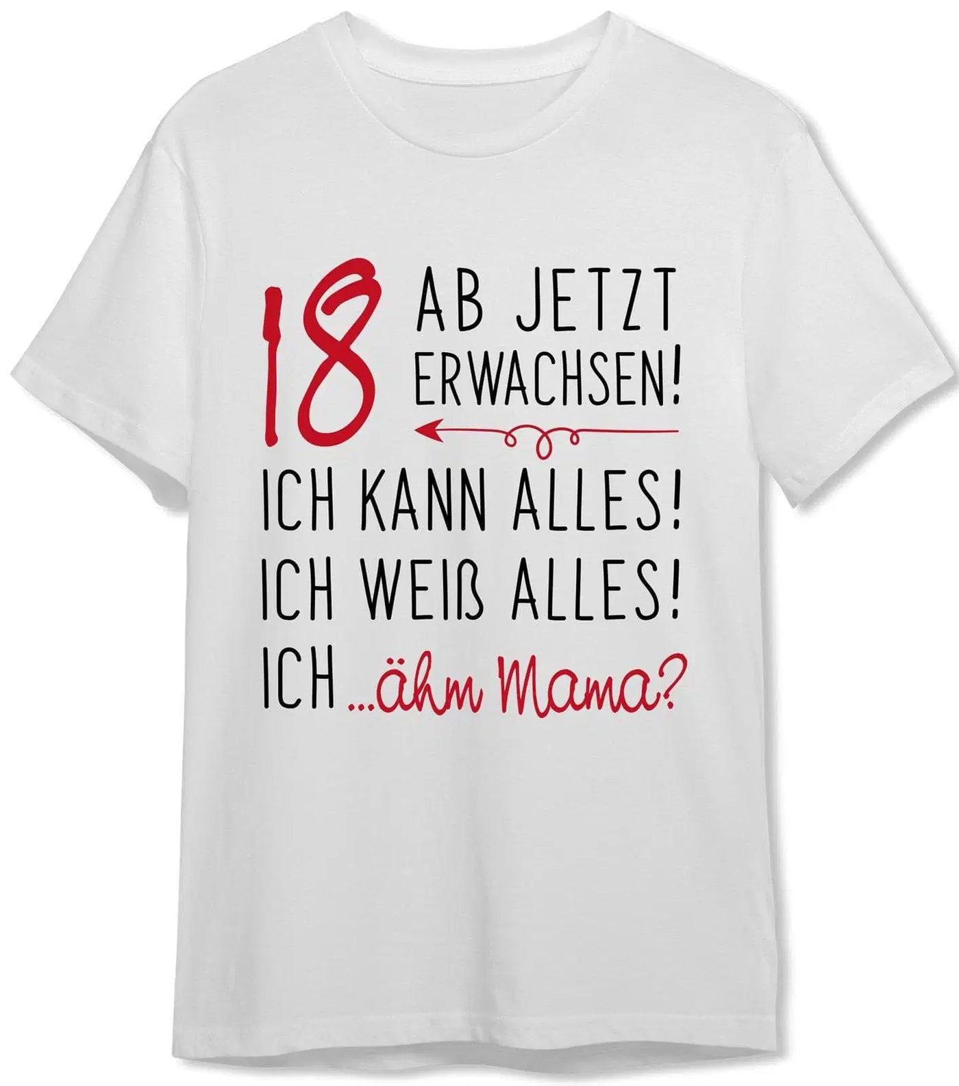 Bild: T-Shirt Herren - 18 ab jetzt erwachsen! Geschenkidee