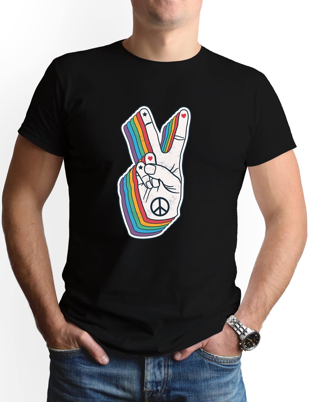 T-Shirt Herren - LGBT Peace