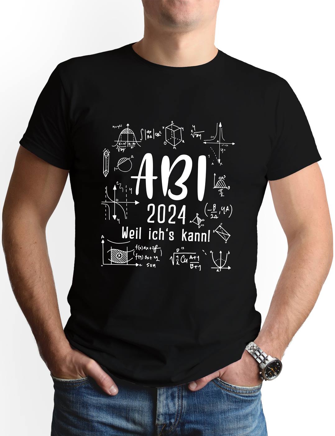 T-Shirt Herren - Abi 2024 weil ich's kann!