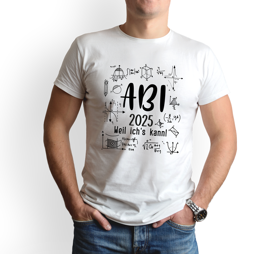 T-Shirt Herren - Abi 2025 weil ich's kann!