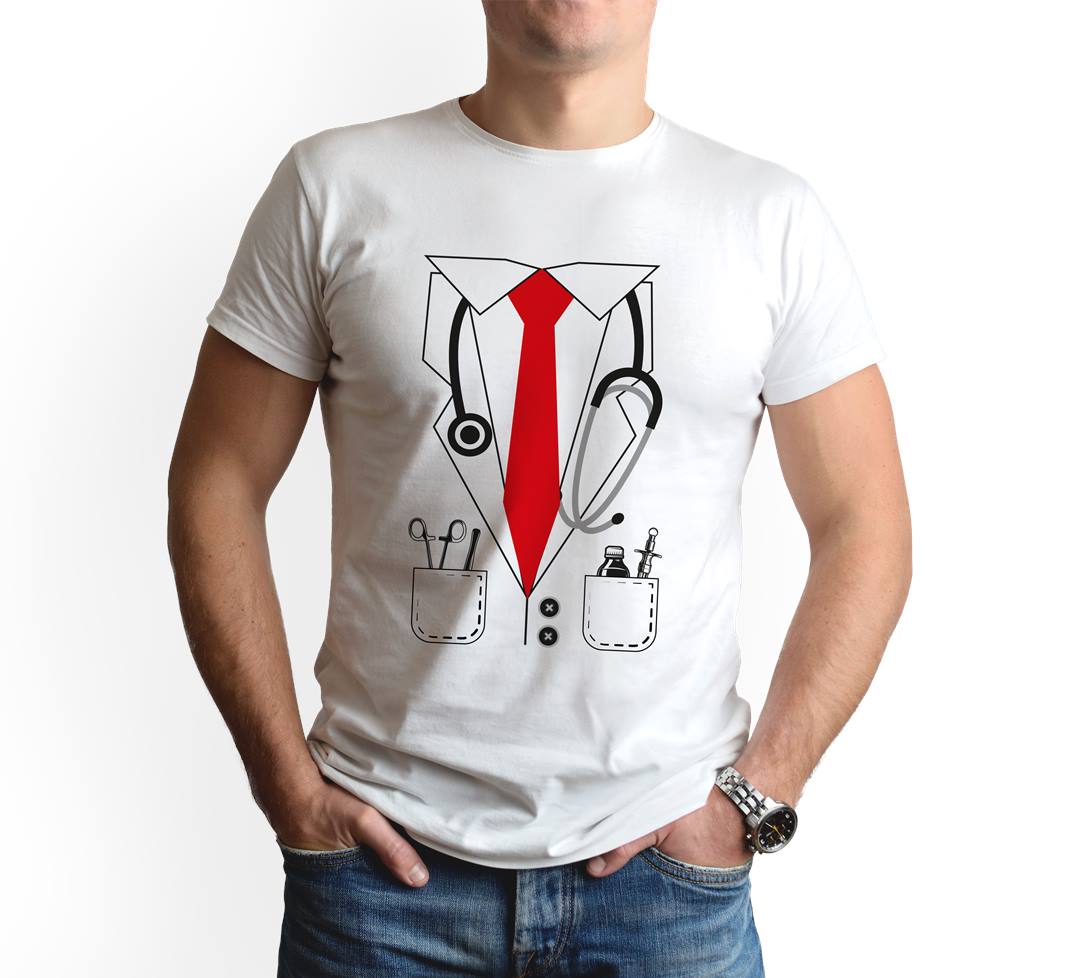 T-Shirt Herren - Arzt Kostüm (Motiv)