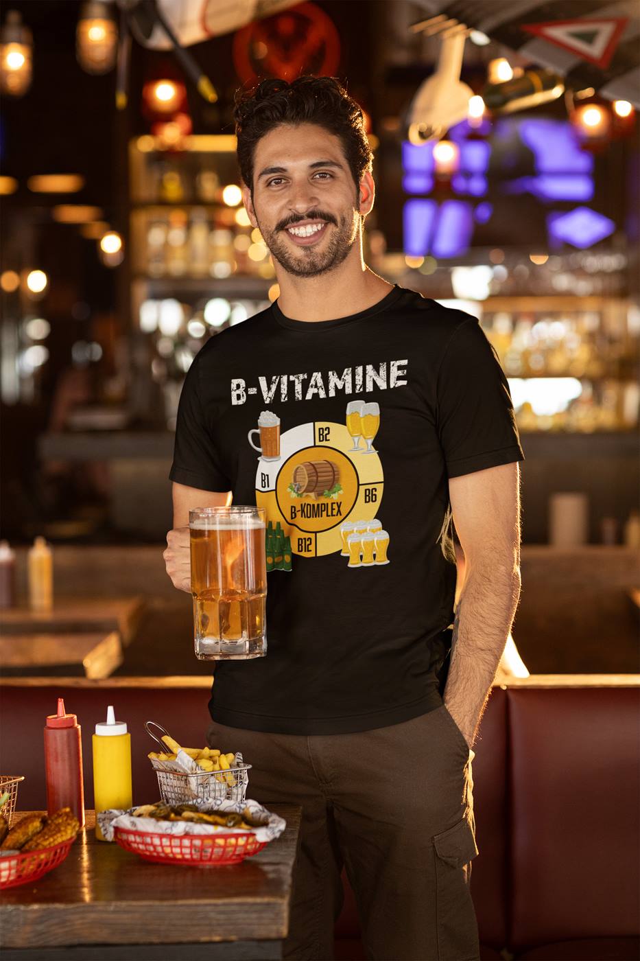 T-Shirt Herren - B-Vitamine (Bier)