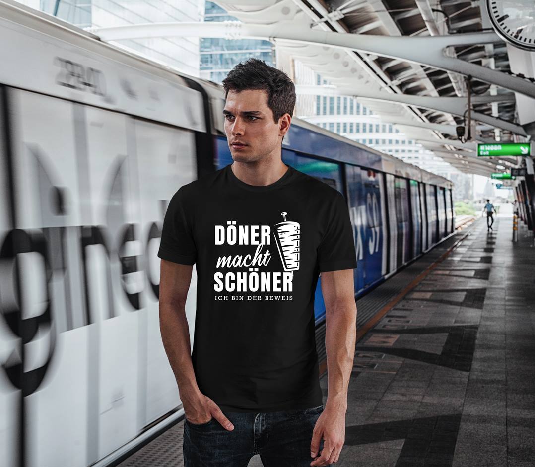 T-Shirt Herren - Döner macht schöner Ich bin der Beweis