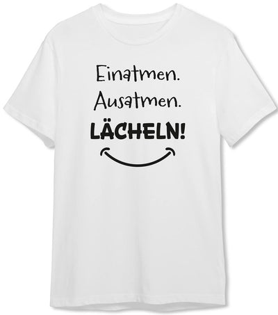 T-Shirt Herren - Einatmen. Ausatmen. Lächeln!