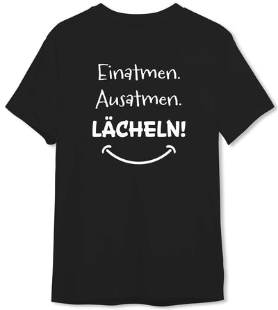 T-Shirt Herren - Einatmen. Ausatmen. Lächeln!
