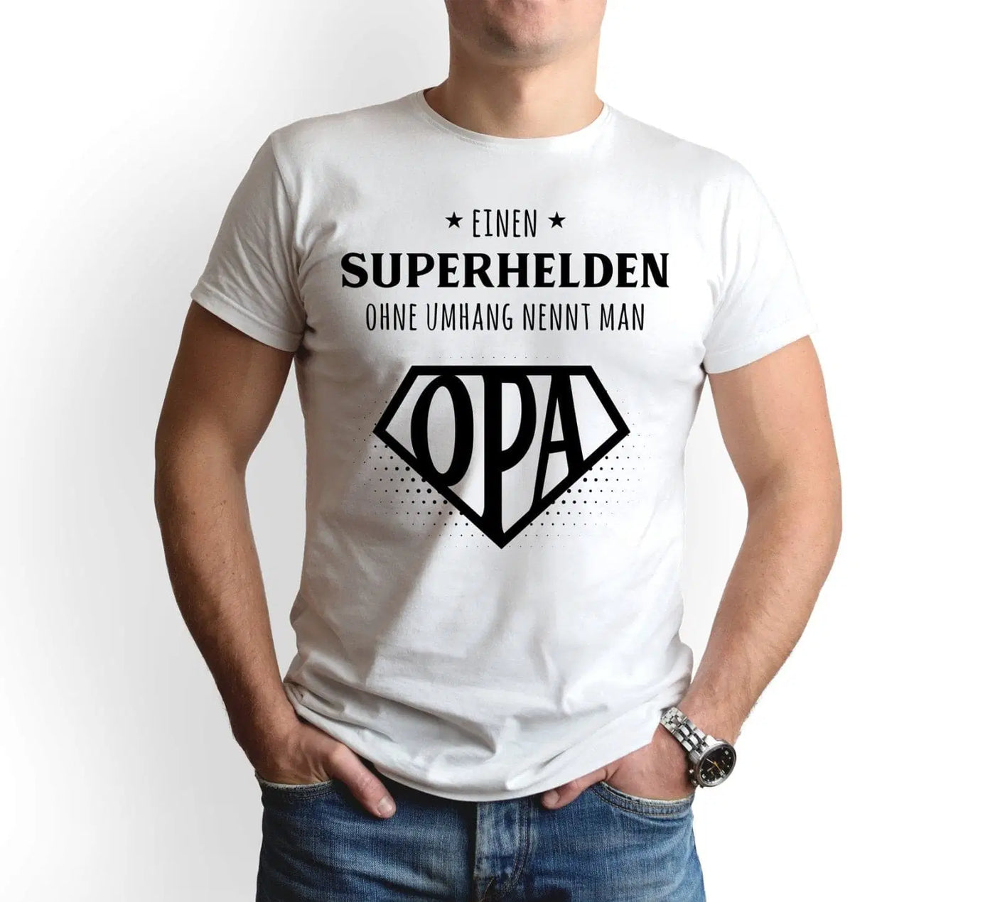 Bild: T-Shirt Herren - Einen Superhelden ohne Umhang nennt man Opa Geschenkidee